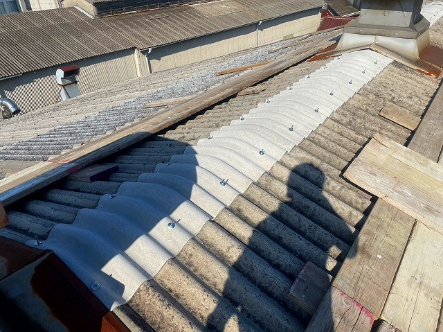 稲美町の工場の棟の補修完了